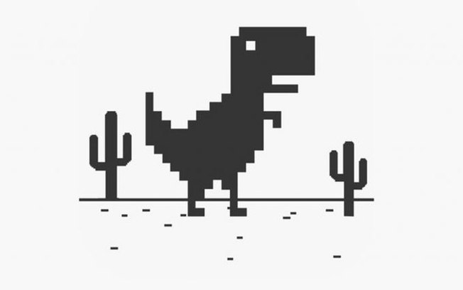 Jogo do dinossauro Google Chome- pontuação: 900 cactos, e no final do vídeo  tutorial de como jogar. 